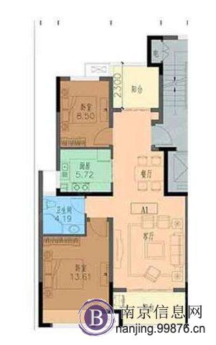 【东方**花园洋房急售二室二厅一卫二阳台85.45㎡】