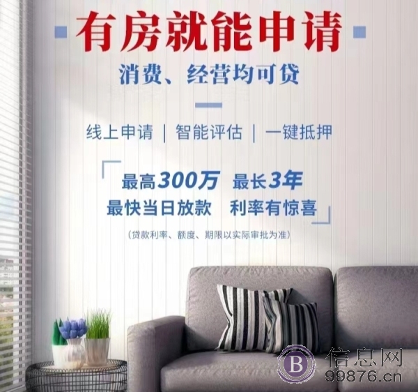 银行房抵最快当天放款！本月优惠价接单！！！